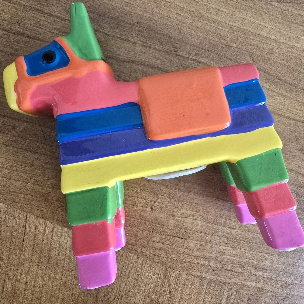 Vintage Kikkerland Piñata Piggy Bank Colorful Ceramic Money Bank Decor - Picture 7 of 9